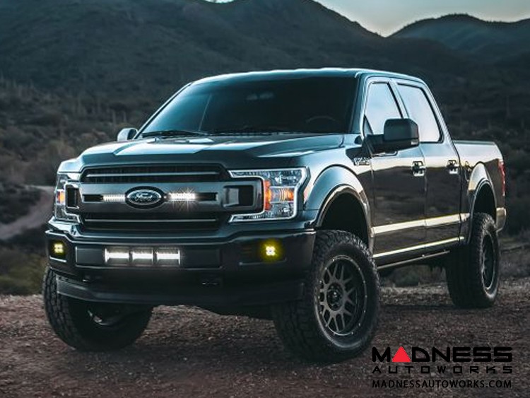 Ford F150 LED Light Bar Bumper Mount Front Black Powdercoat 20"